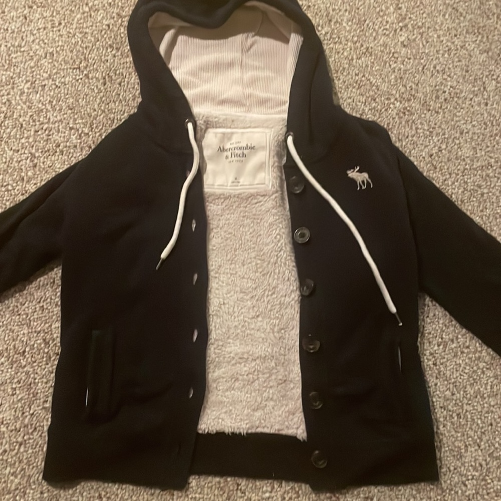 Abercrombie And Fitch Sherpa Lined Sweatshirt - image 2